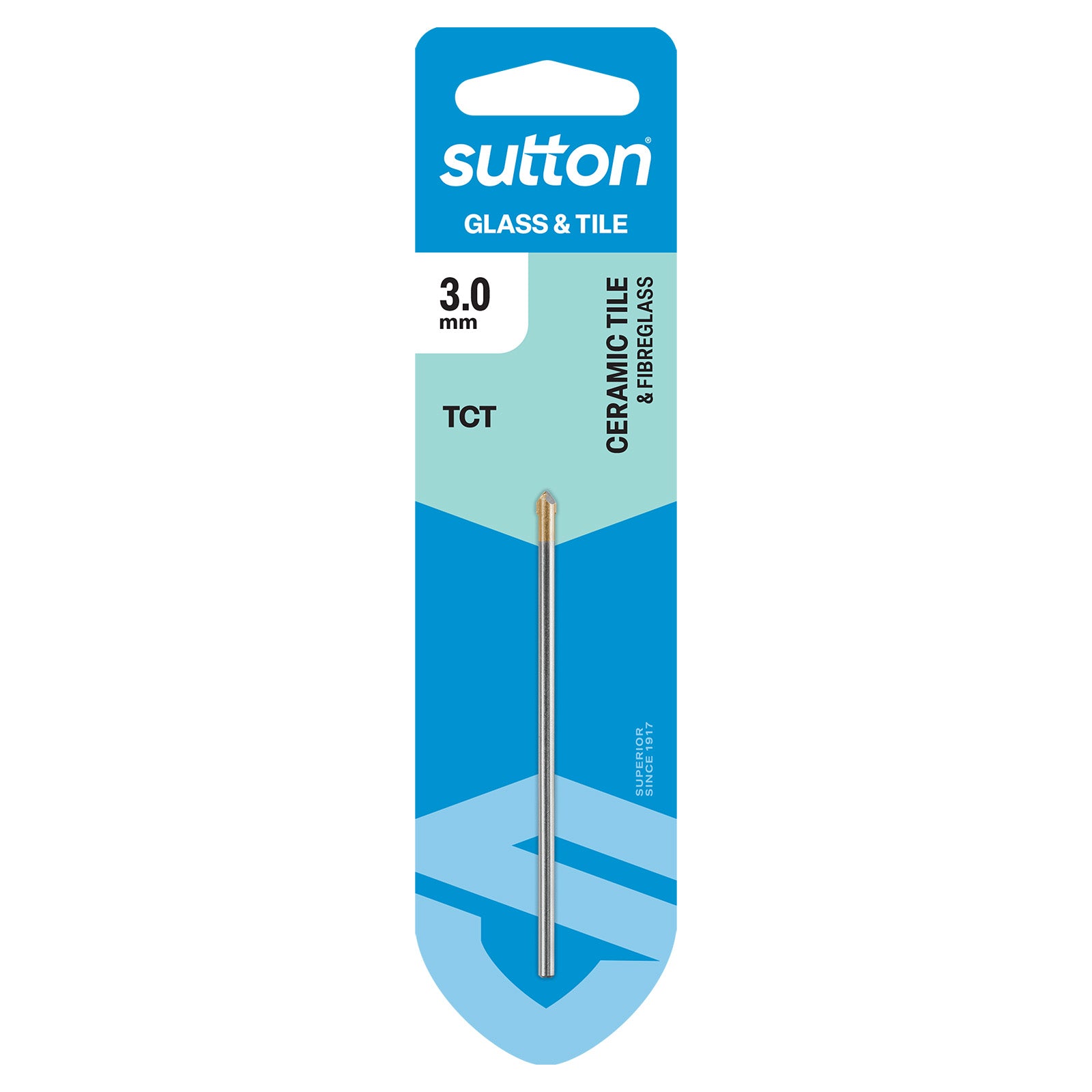 Sutton Tools Drill Glass & Tile Bit Carded 3.0Mm D6040300