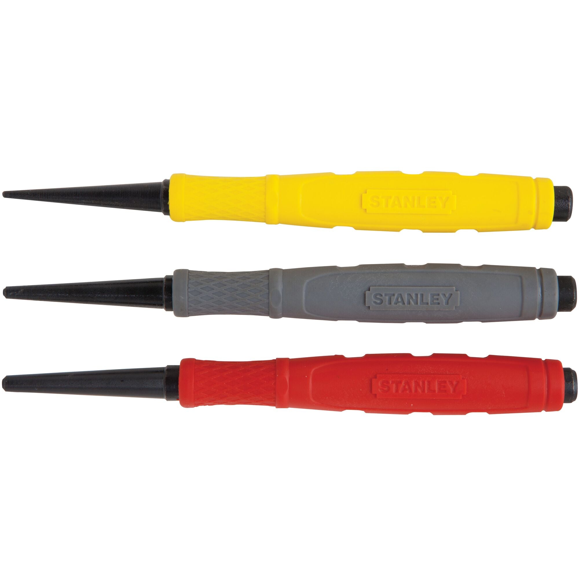 Stanley Contractor Grade Cushion Grip Nail Punch Set 3 Pieces 58-930