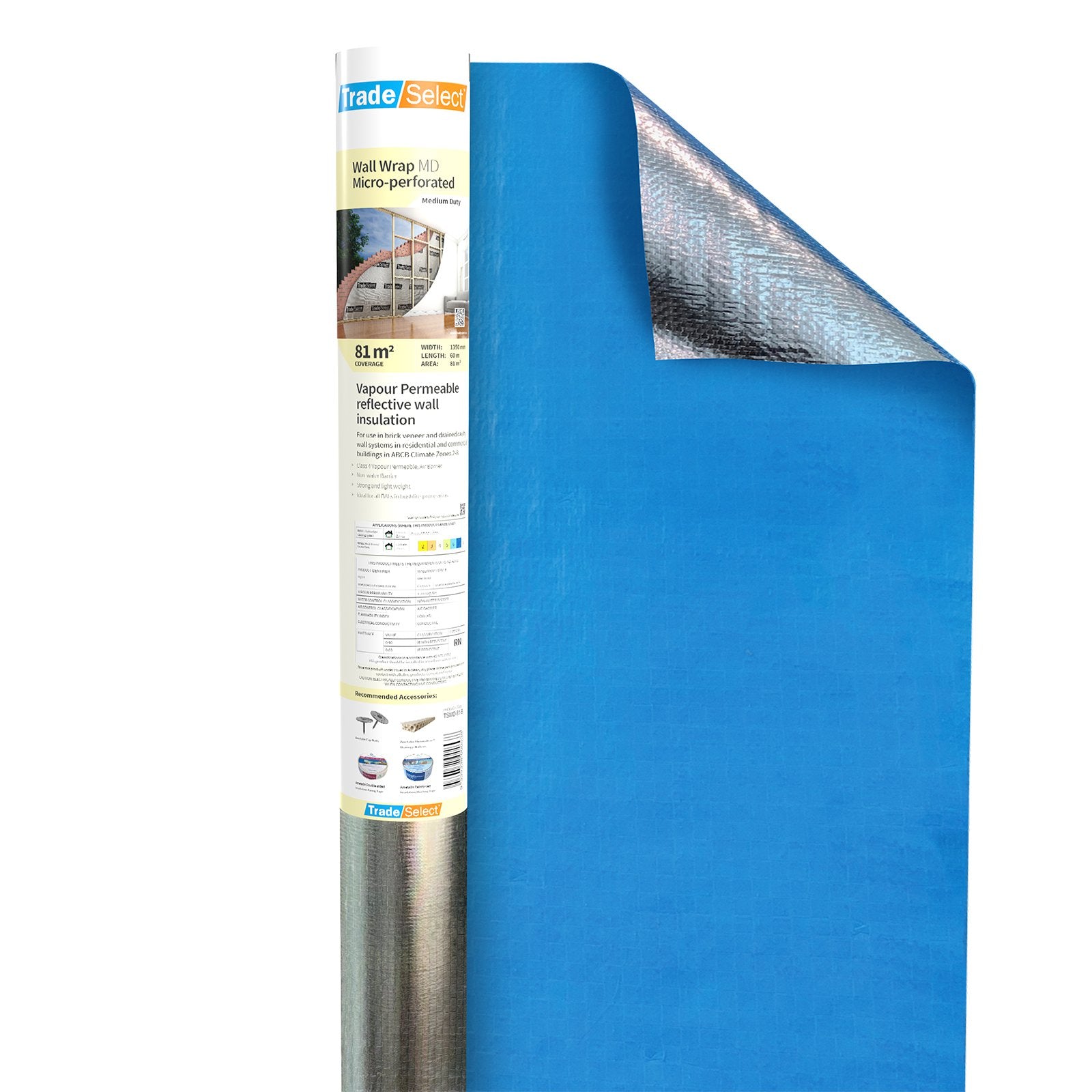 Vespol Wallwrap Perforated Medium Duty 1350mm x 30m 70495