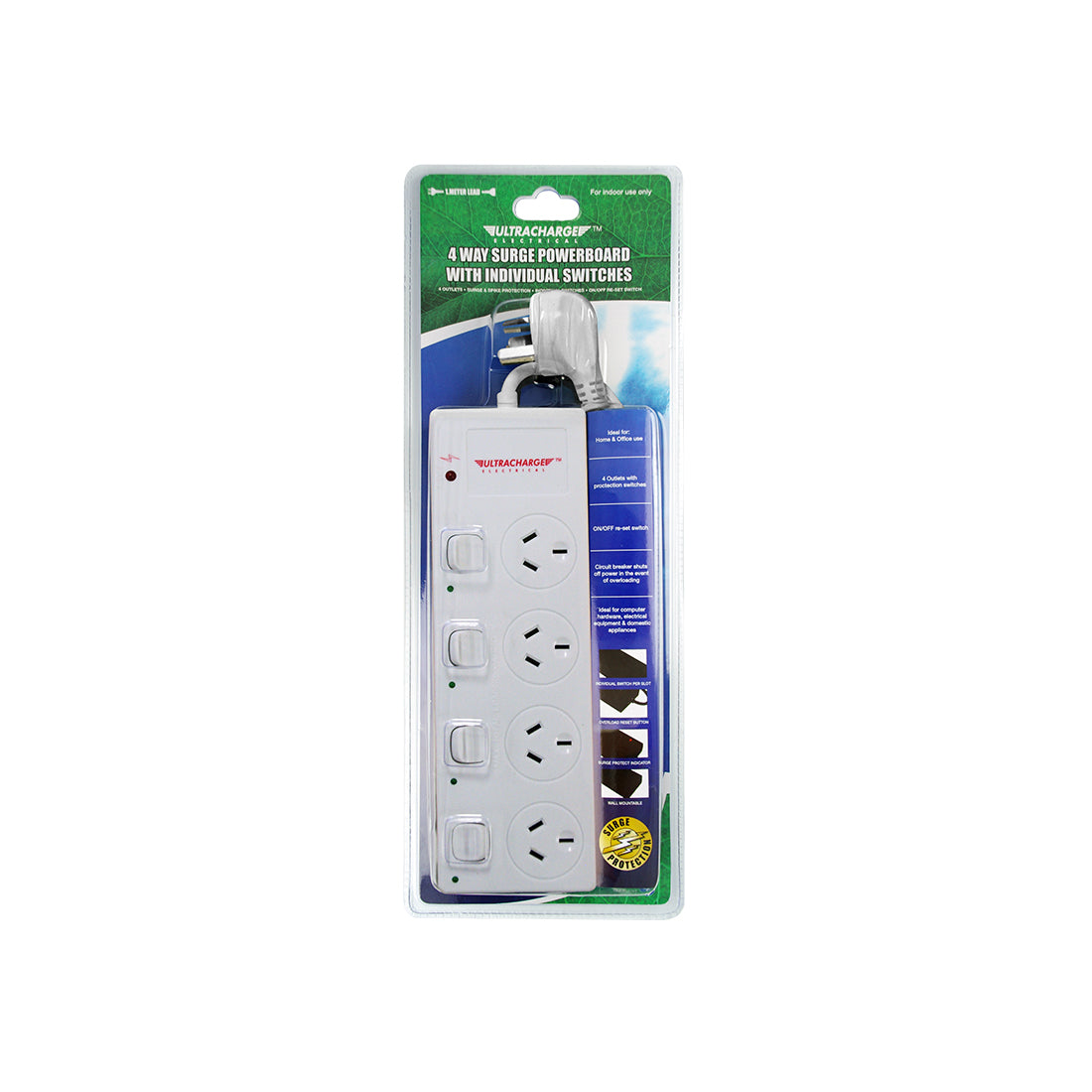 ULTRACHARGE Power Board 4 Switch Surge UR100/4SW