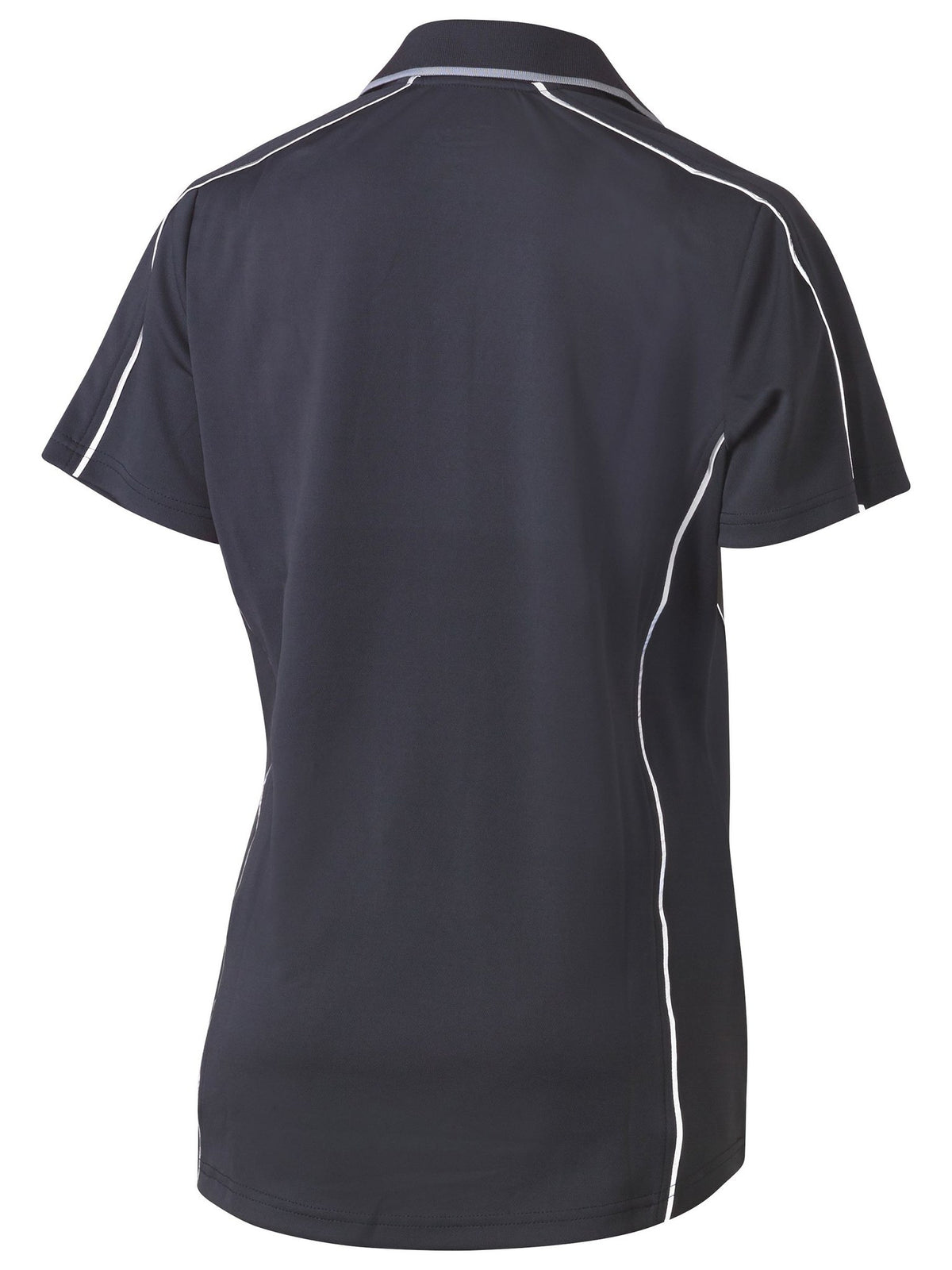 Bisley Workwear BKL1425 Women's Charcoal 8 Cool Mesh Polo With Reflective Piping BKL1425_BCCG8
