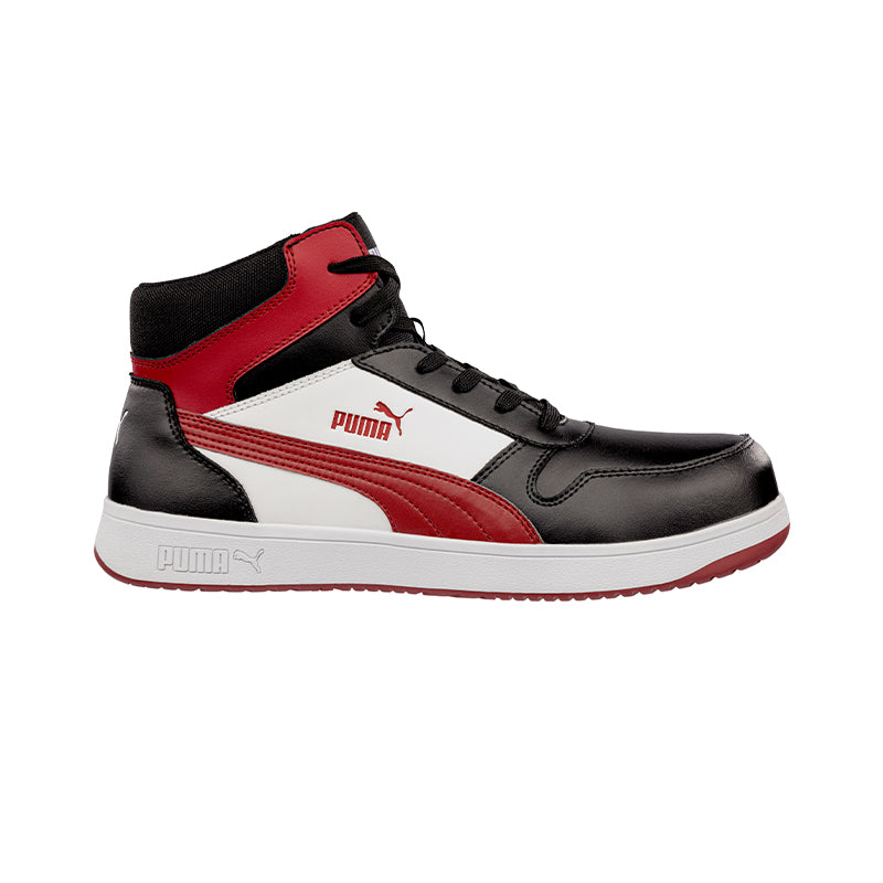 Puma Men's Black/Red Frontcourt Mid Boot