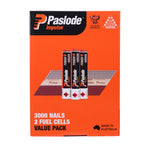 Paslode 82 x 3.15mm Bright Impulse D Head Nail With Fuel - 3000 Pack B20548V