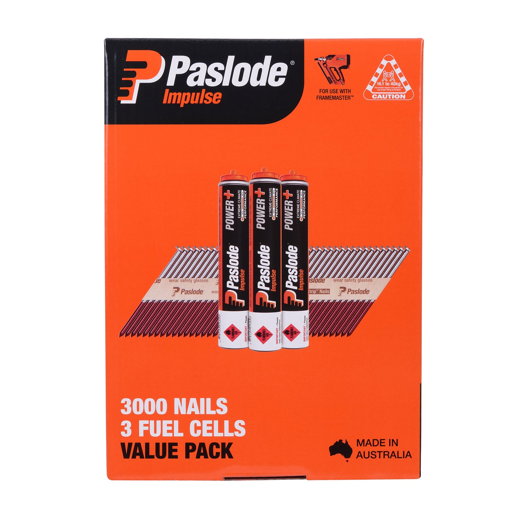 Paslode 82 x 3.15mm Bright Impulse D Head Nail With Fuel - 3000 Pack B20548V