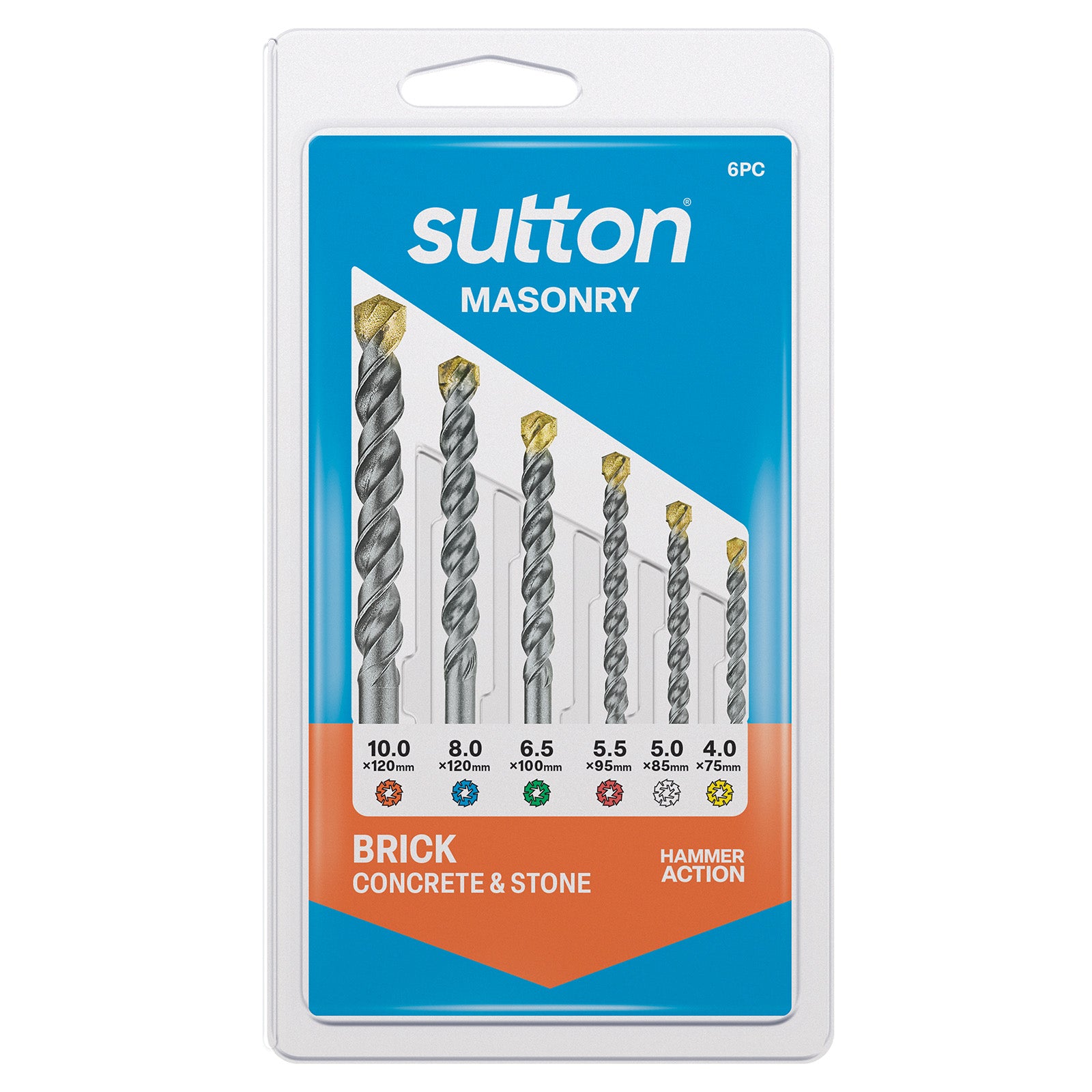 Sutton Tools Drill Masonry Tct Std Fixing Set 4-10Mm 6Pc D600SMD2