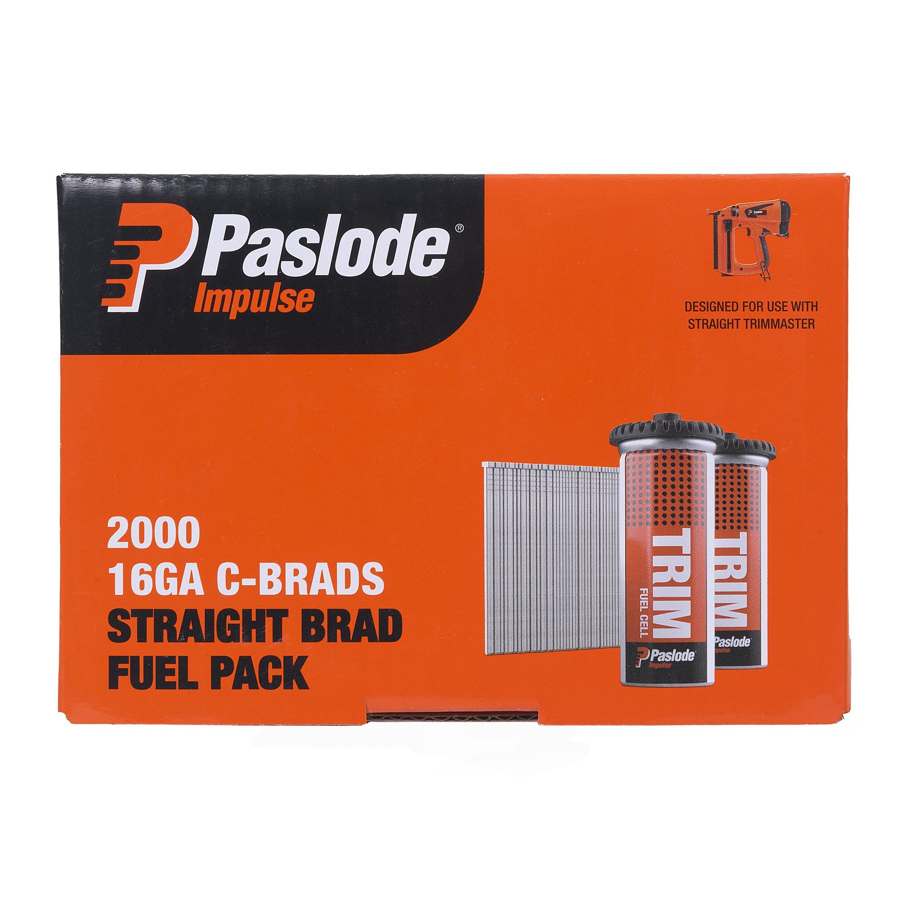Paslode 50mm C Series Straight Brads 2000 Pack B20657