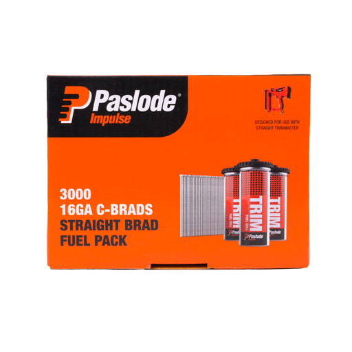 Paslode 50mm C Brad Nails & 3 Fuel Cells - 3000 Pack B20630