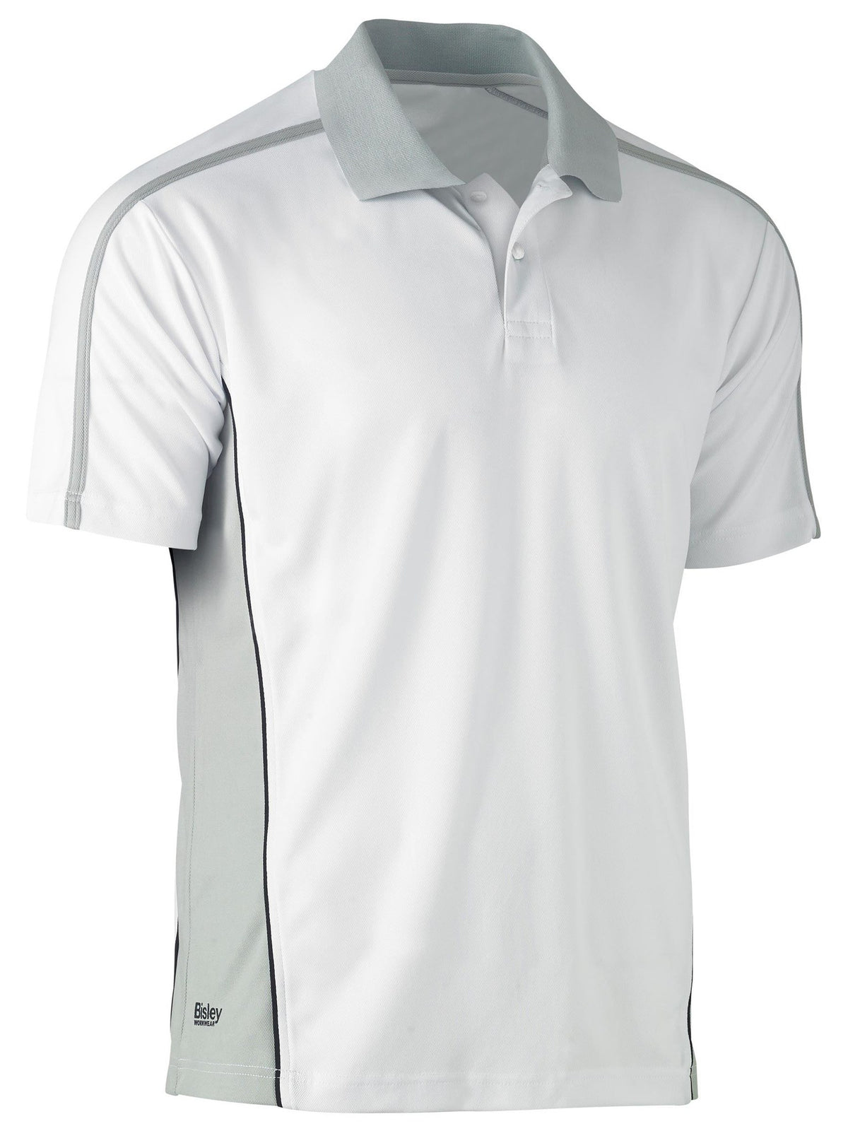 Bisley Workwear BK1423 Men's White XS Painter's Contrast Polo Shirt BK1423_BWHTXS