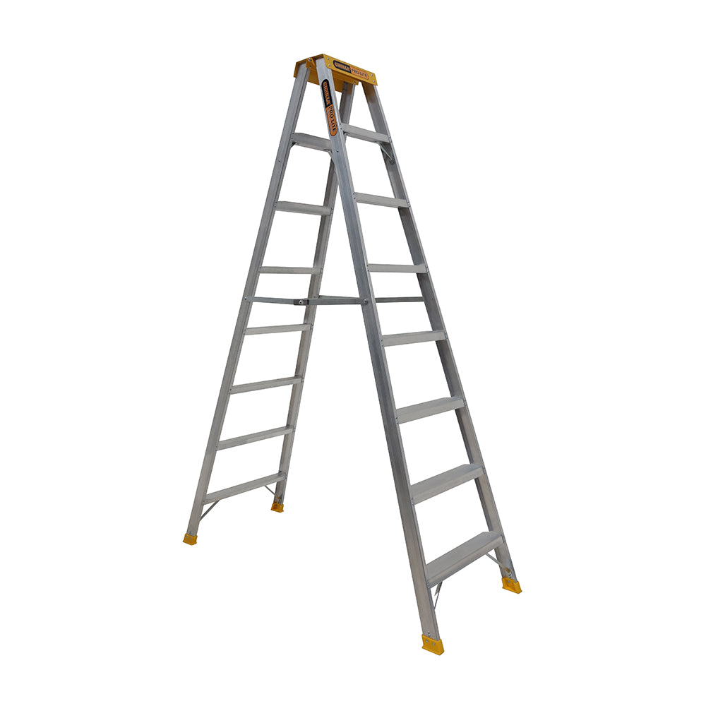 Gorilla SM008-PRO Pro-Lite 8 Step Double Sided Aluminium Ladder (2.35M) 150kg Industrial
