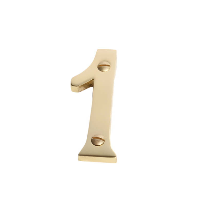 Romak Numerial Windsor Brass Screw Fix H75mm - 1 SB7501