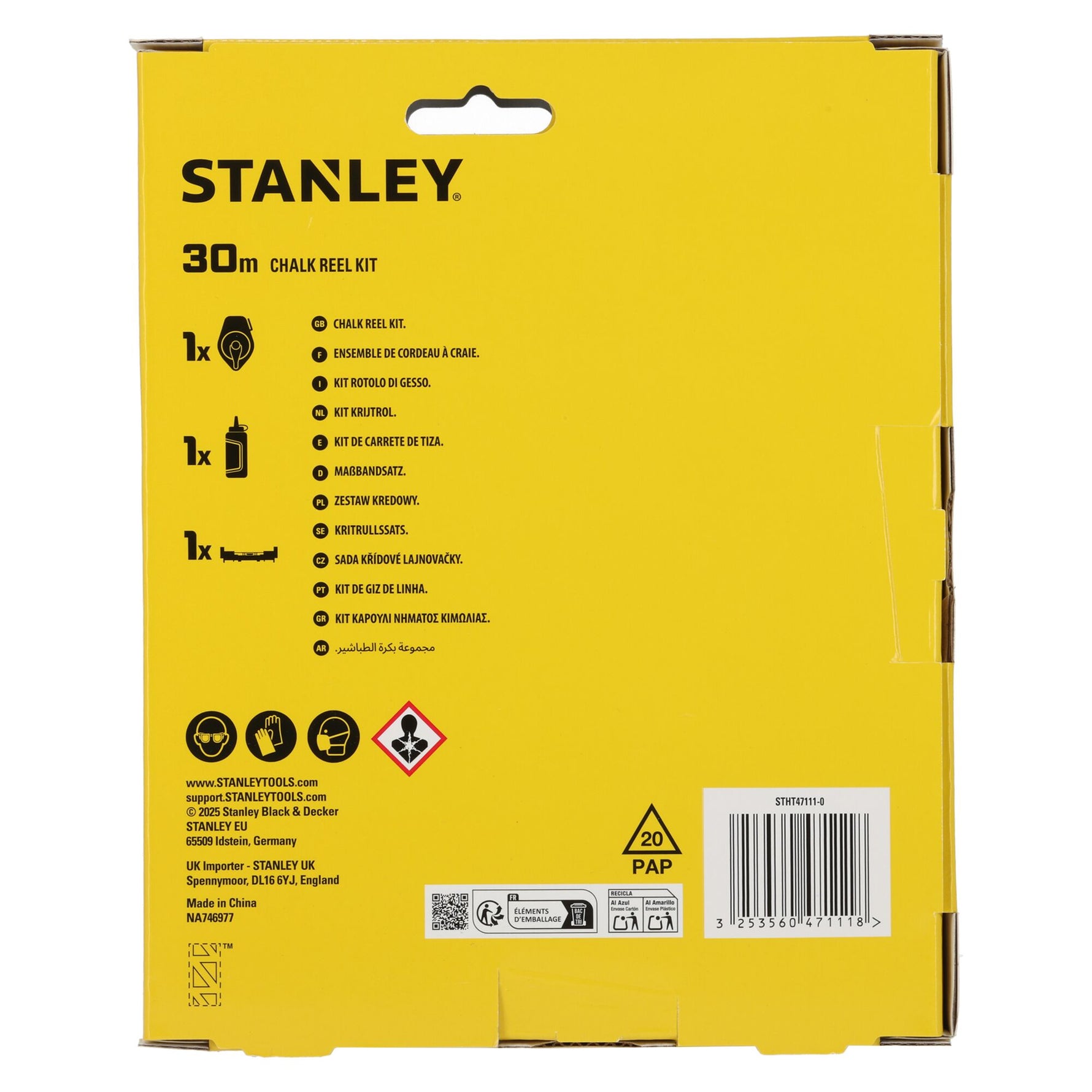 Stanley 1:1 ALU KIT W/blue Chalk AND Level STHT47111-0