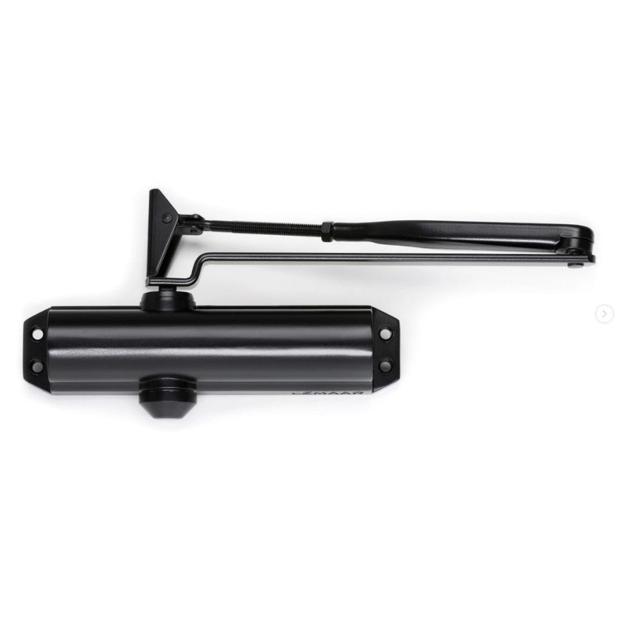 Lemaar Black Door Closer - Std Arm, Bc, Position Adj 2-4