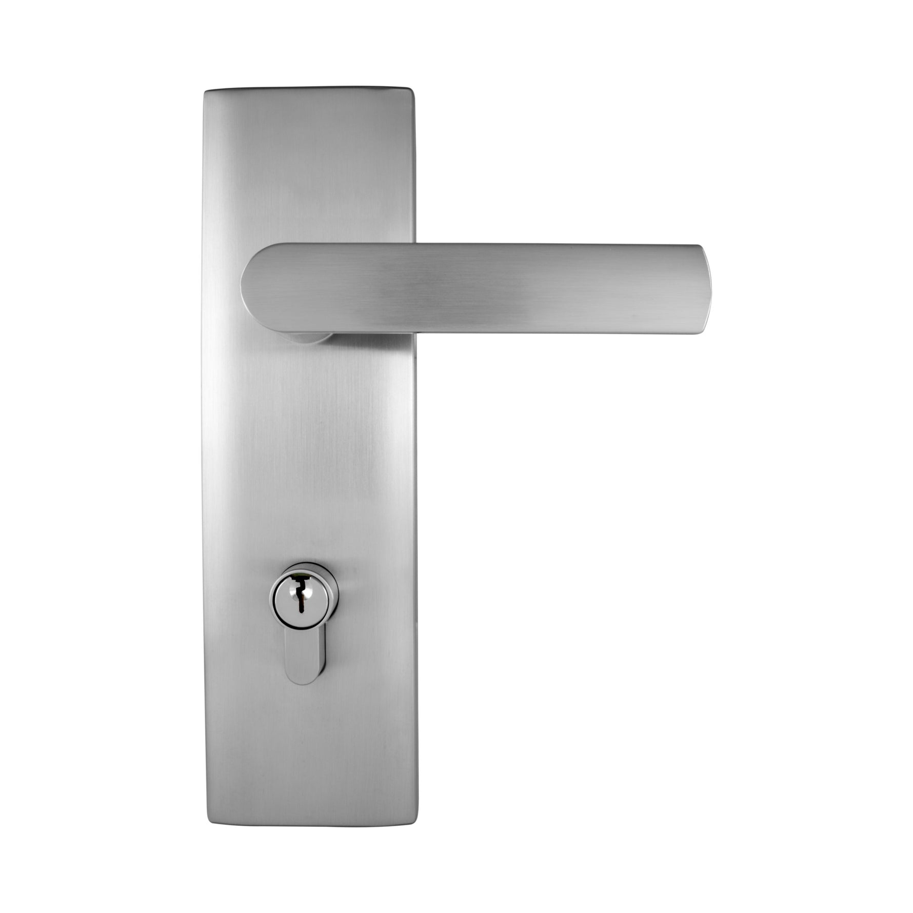 Gainsborough Satin Chrome Tradepro Bela Long Plate Entrance Lever Set