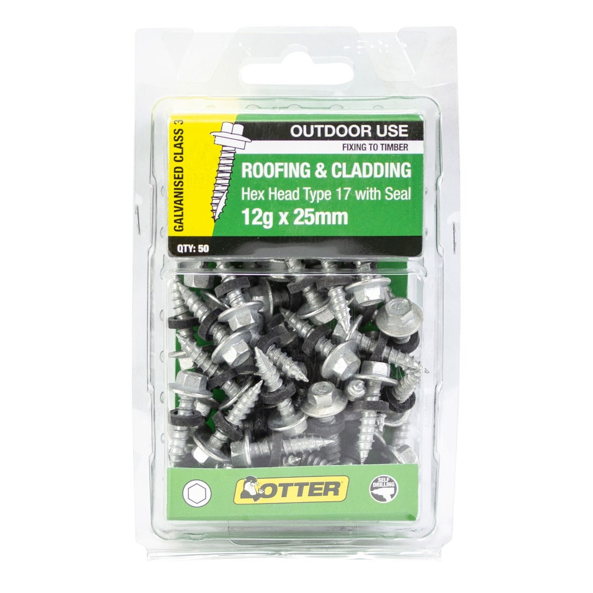 Airco Timber Galv W/Seal 12GX65MM Pack of 50 TING12652