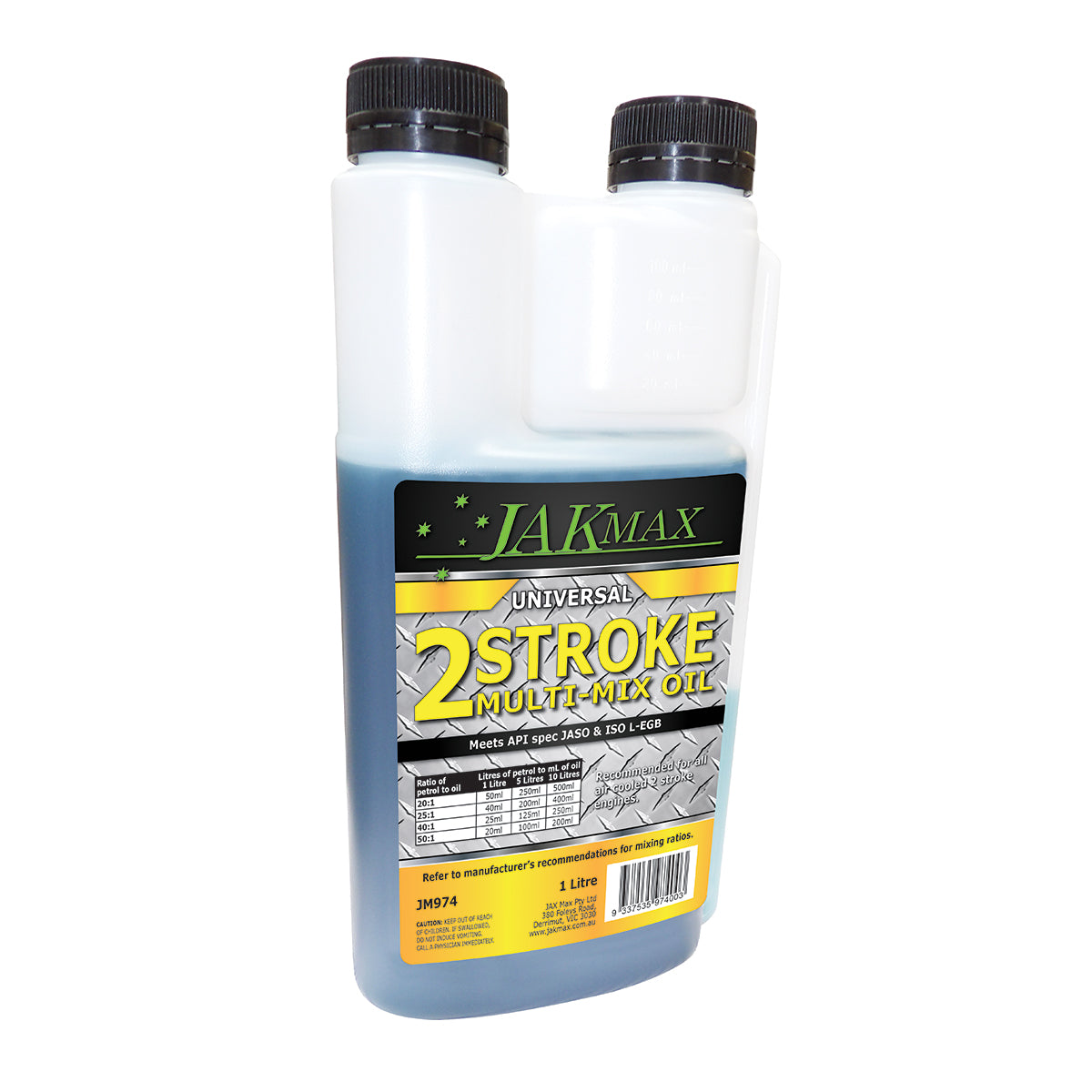 Jakmax 2 Stroke Universal Multi-Mix - 1 Litre Chamber Pack (12 X 1 Litre) JM974