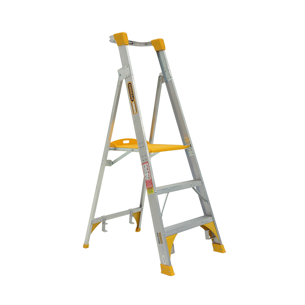 Gorilla PL003-HD Heavy Duty Platform Aluminium Ladder 0.9M (3ft) 180kg Industrial