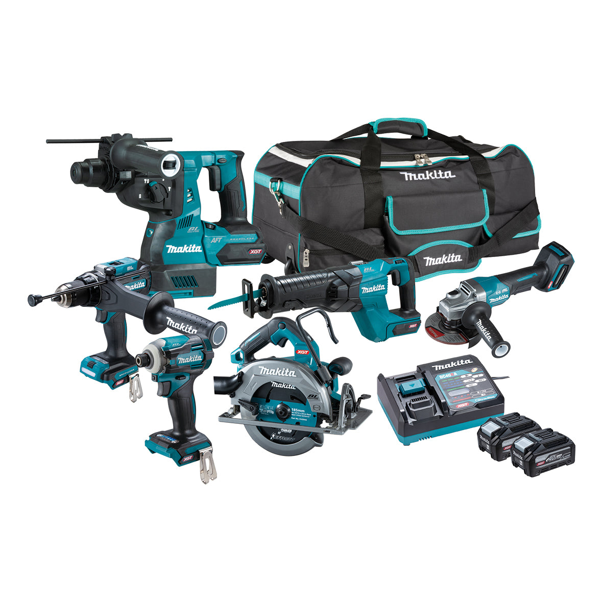 Makita 40V Max Brushless 6 Piece 2 x 4.0Ah Combo Kit DK0250G601