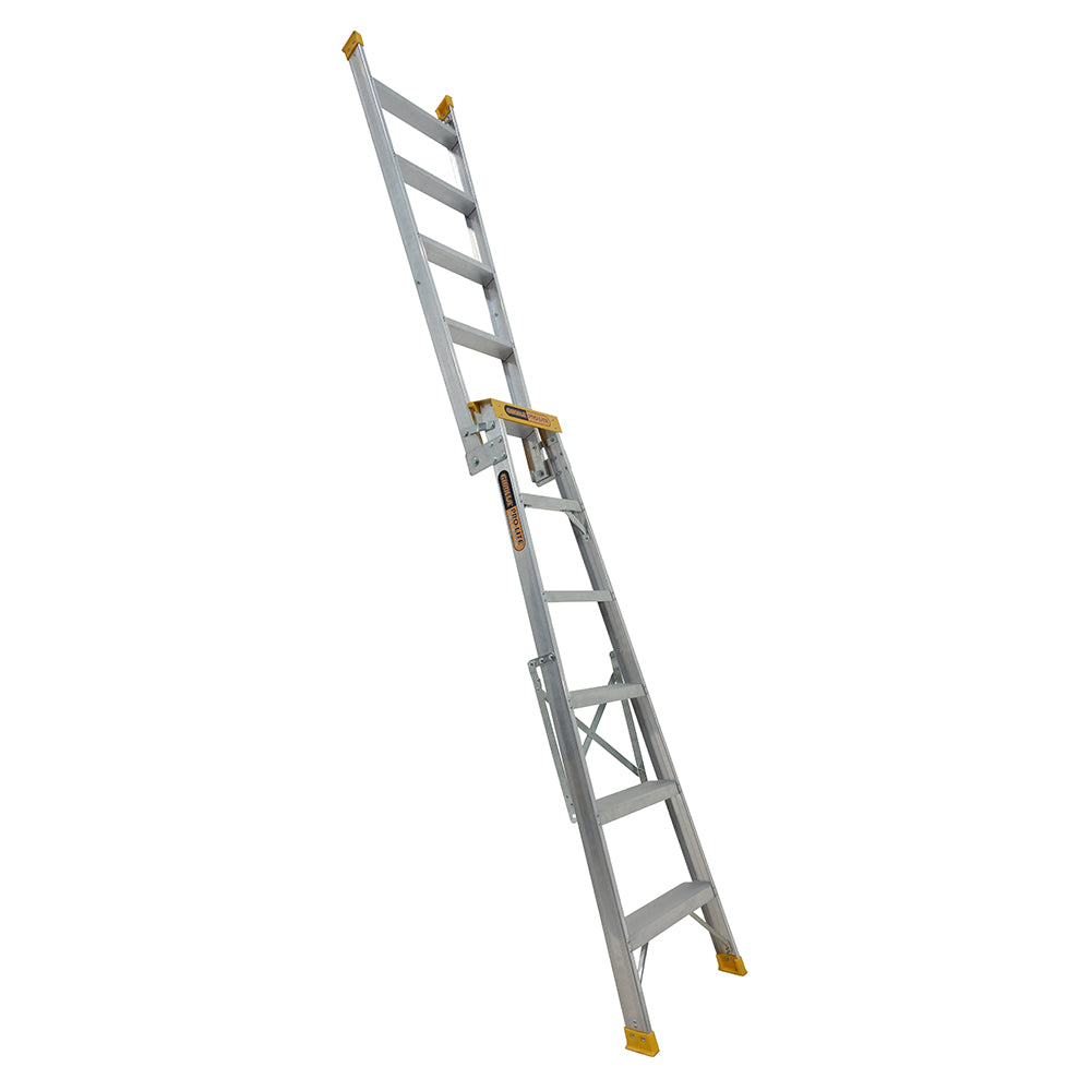 Gorilla DM006-PRO Pro-Lite 6 Step Dual Purpose Aluminium Ladder (1.75 - 3.13M) 150kg Industrial