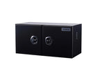 KA Boxes Truck Box - Double Door - 2 Shelves - Black