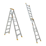 Gorilla DM007-PRO Pro-Lite 7 Step Dual Purpose Aluminium Ladder (2.05 - 3.74M) 150kg Industrial