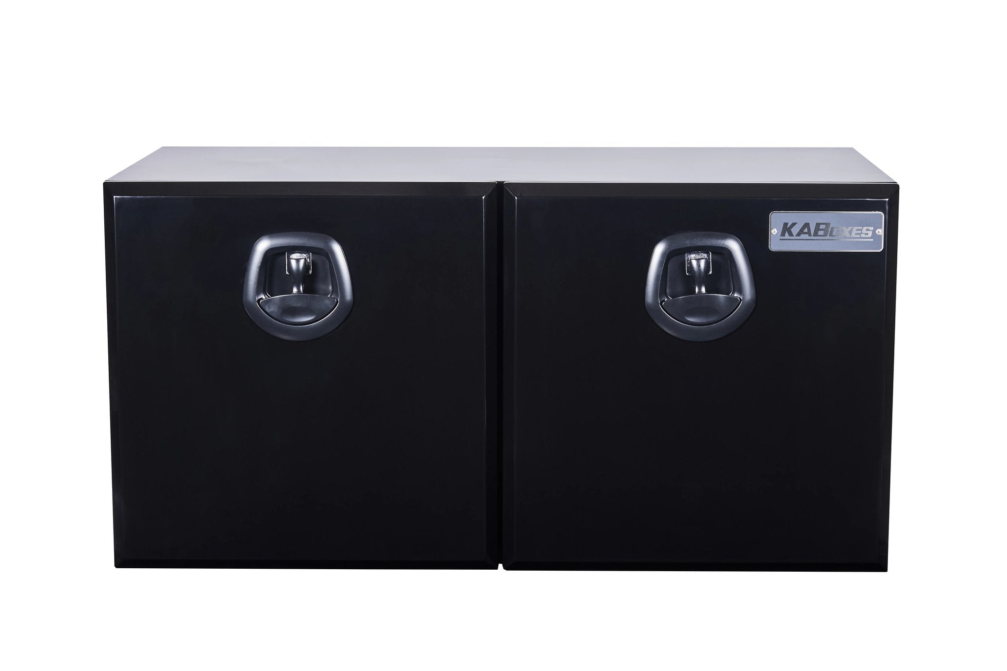 KA Boxes Truck Box - Double Door - 2 Shelves - Black KATB02