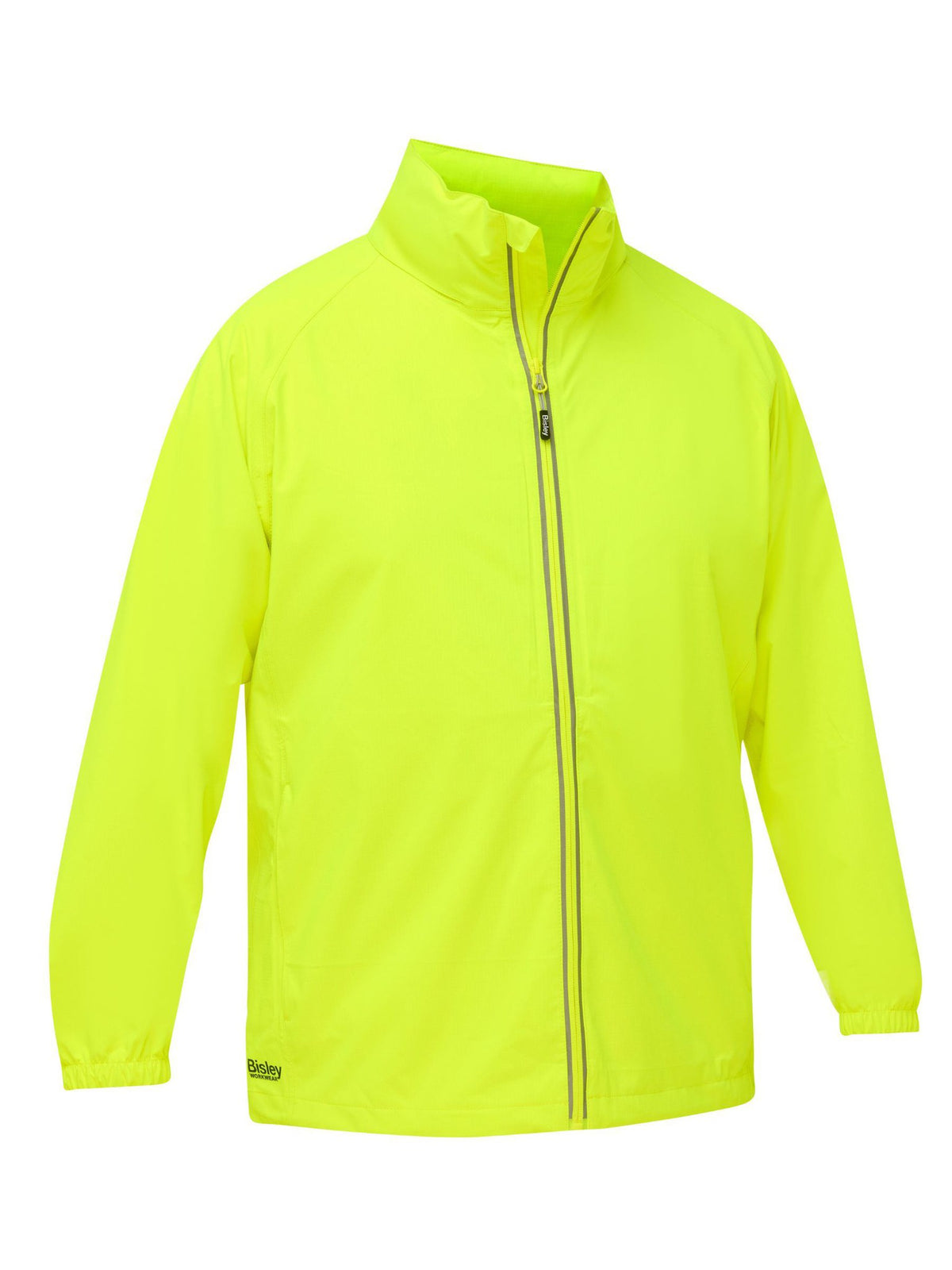 Bisley Workwear BJ6707 Men's Fluro Yellow 2XS Packable Lightweight Ripstop Rain Jacket BJ6707_BF512XS