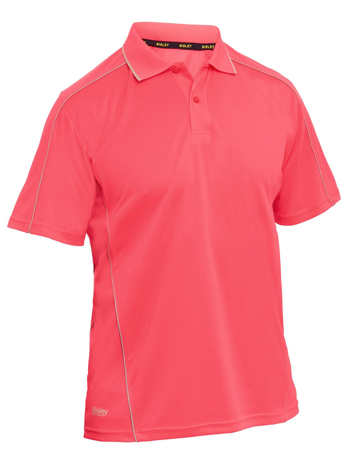 Bisley Workwear BK1425 Men's Hi Vis Pink M Cool Mesh Polo With Reflective Piping BK1425_BF81M