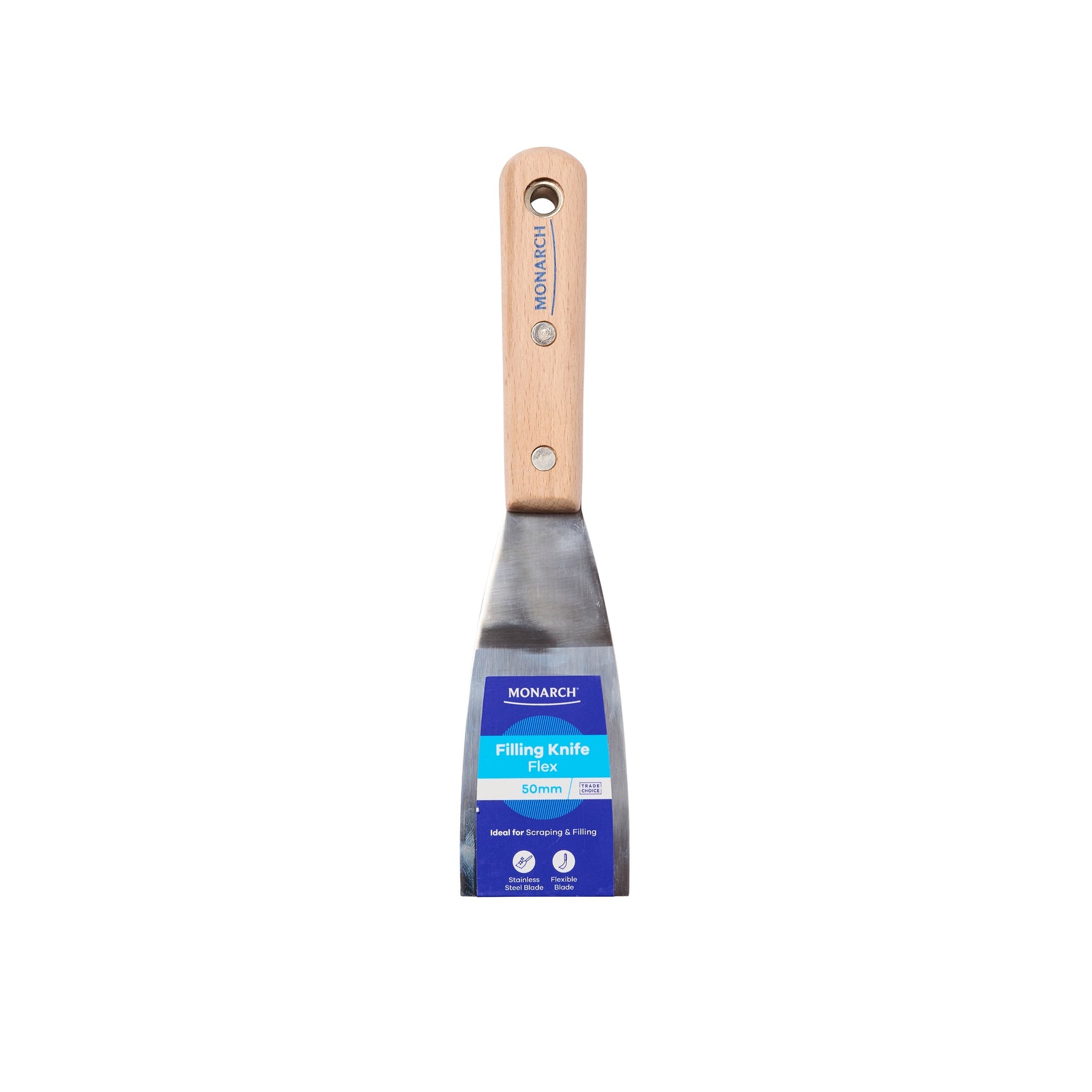 Monarch Timber Handle Filling Knife 50mm Flex