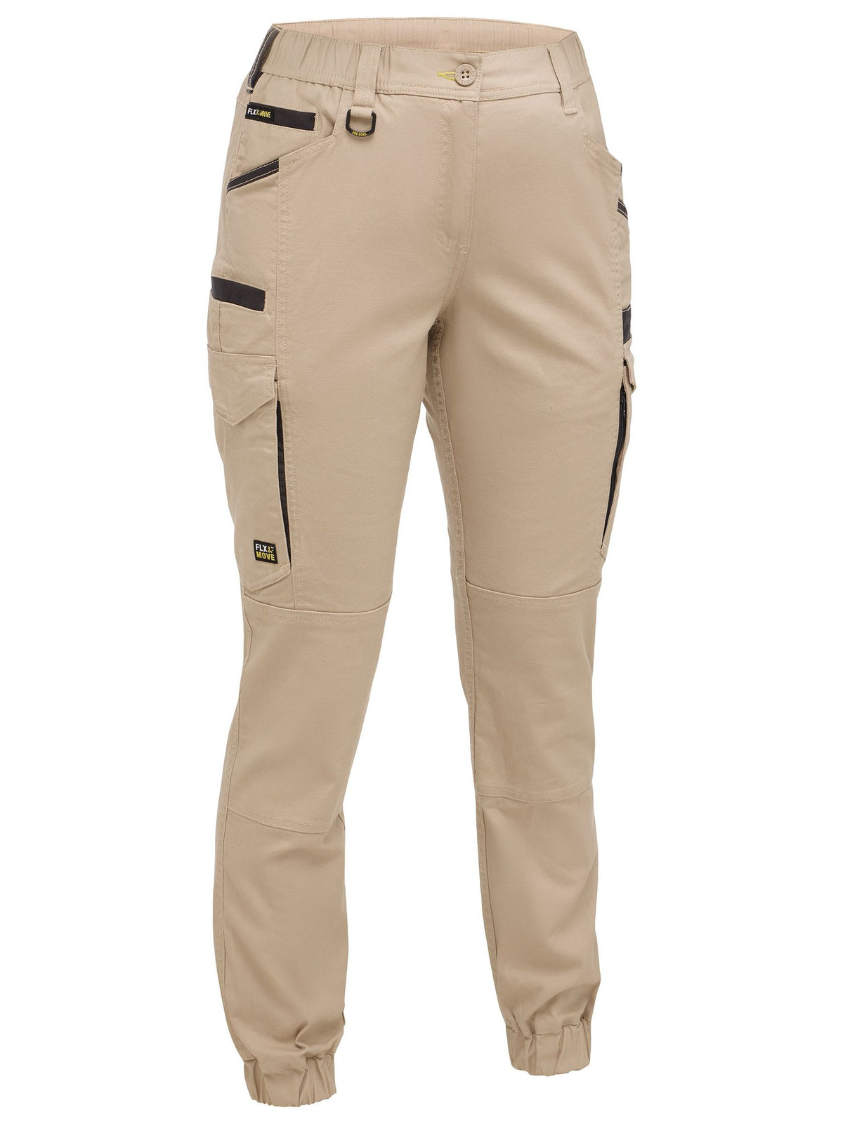 Bisley Workwear BPCL6237 Women's Stone 20 Womens Flx & Move™ Elastic Waist Cargo Cuffed Pants BPCL6237_BSTN20