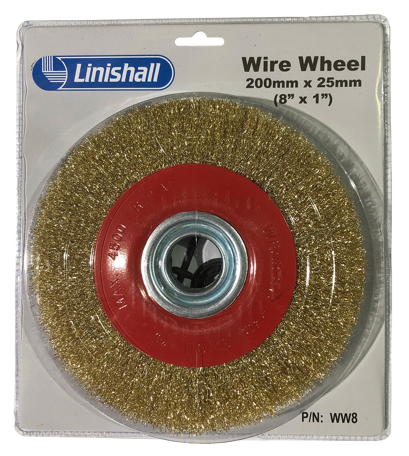 Linishall Wire Wheel 8in x 1in (200mm x 25mm) WW8