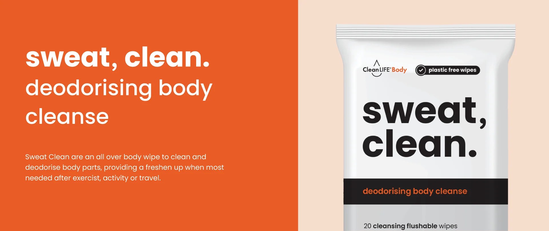 Clife Body Clean Wipe 20PK CLS00099