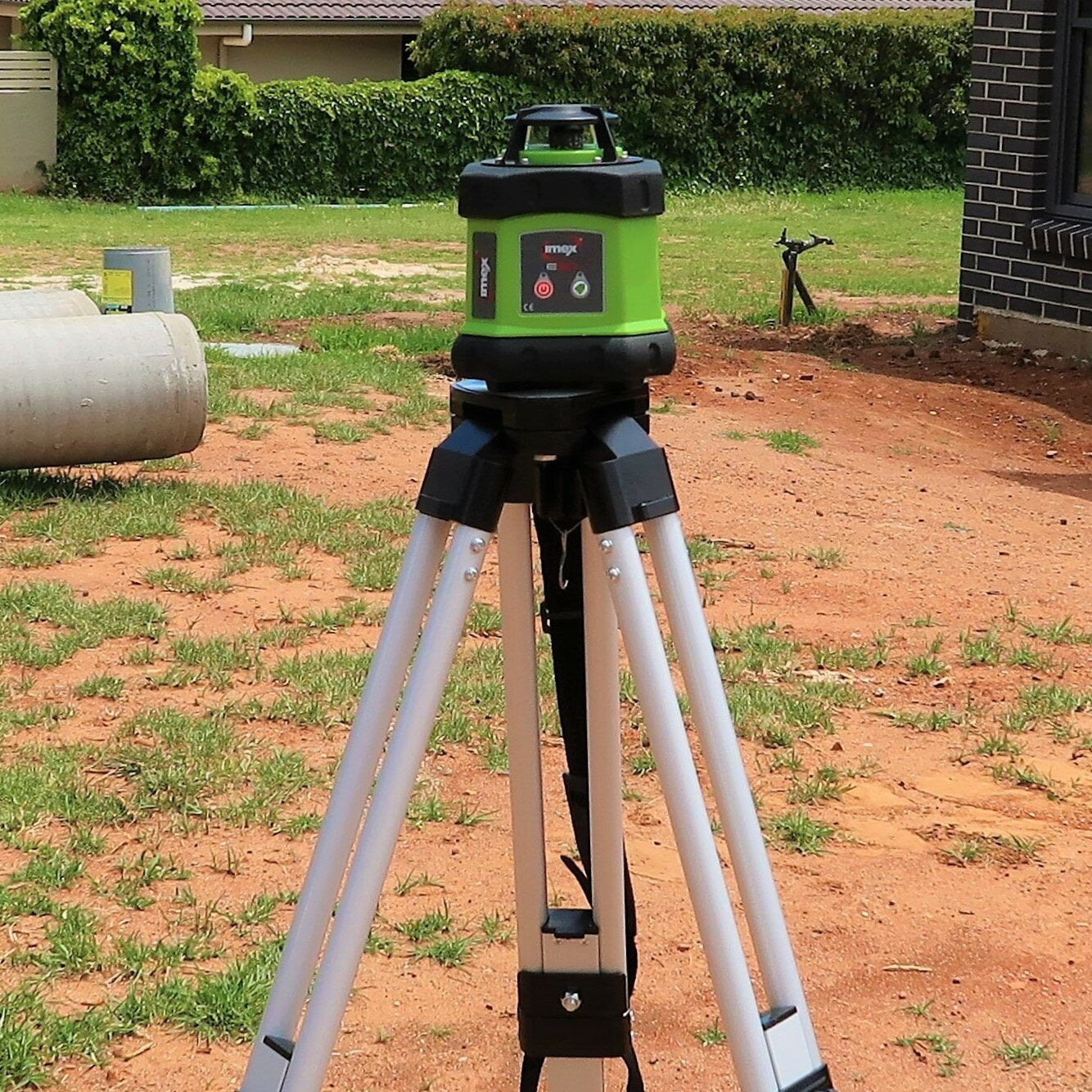 Imex E60 Rotating Laser Kit with Tripod & 2m Staff LR1 Receiver 012-E60K