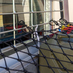 Monkey Grip Close Knit Cargo Net with Hooks 2800 x 1850mm Black LNC3