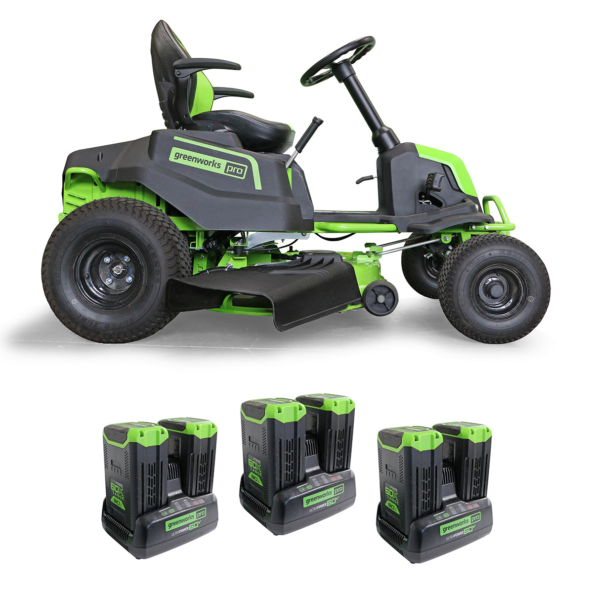 Greenworks 60V 42" Tractor Including Batteries and Chargers (60V 42" Ride-On) 7400707AU