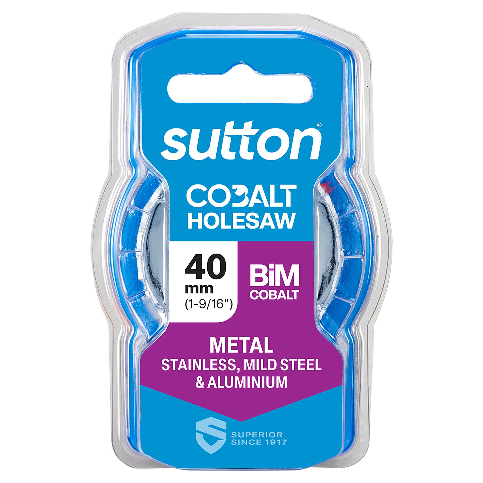 Sutton Tools Holesaw Bi-Metal Cobalt Hd-Cobalt Hangpack 40Mm H1250400