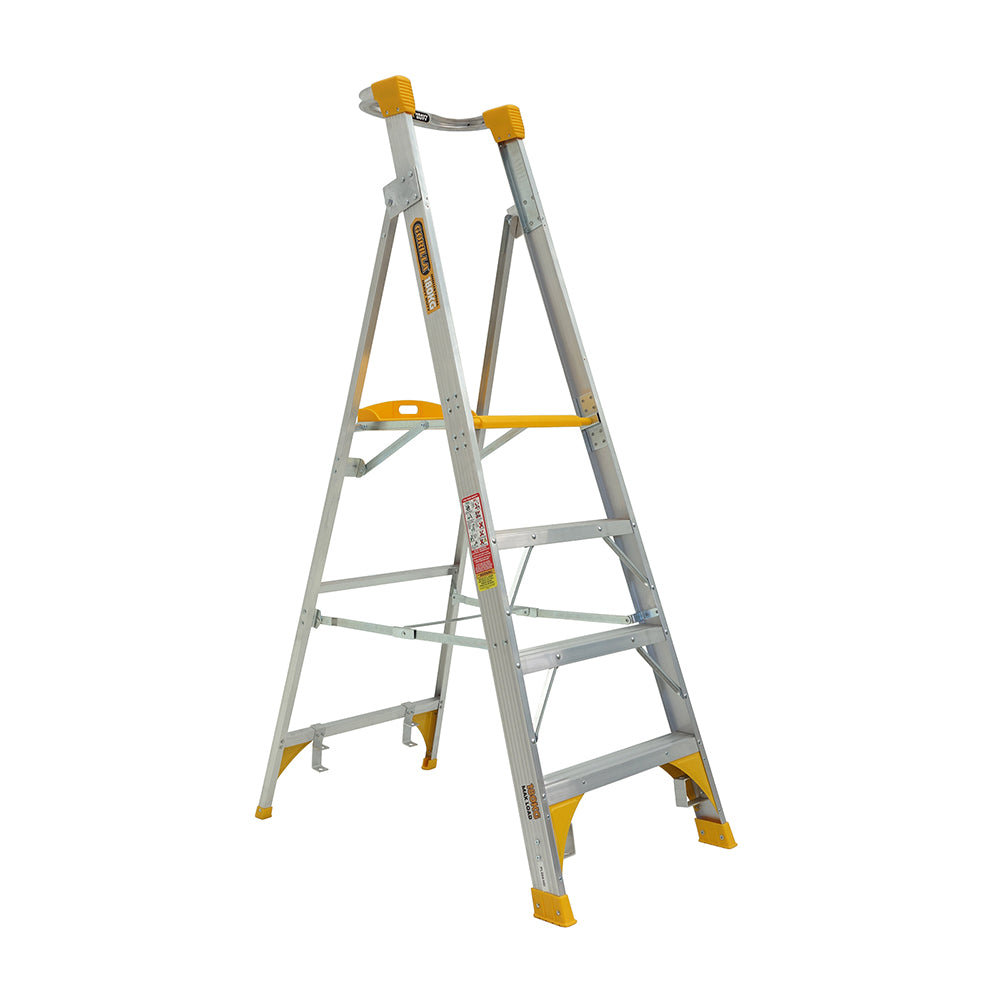 Gorilla PL004-HD Heavy Duty Platform Aluminium Ladder 1.2M (4ft) 180kg Industrial