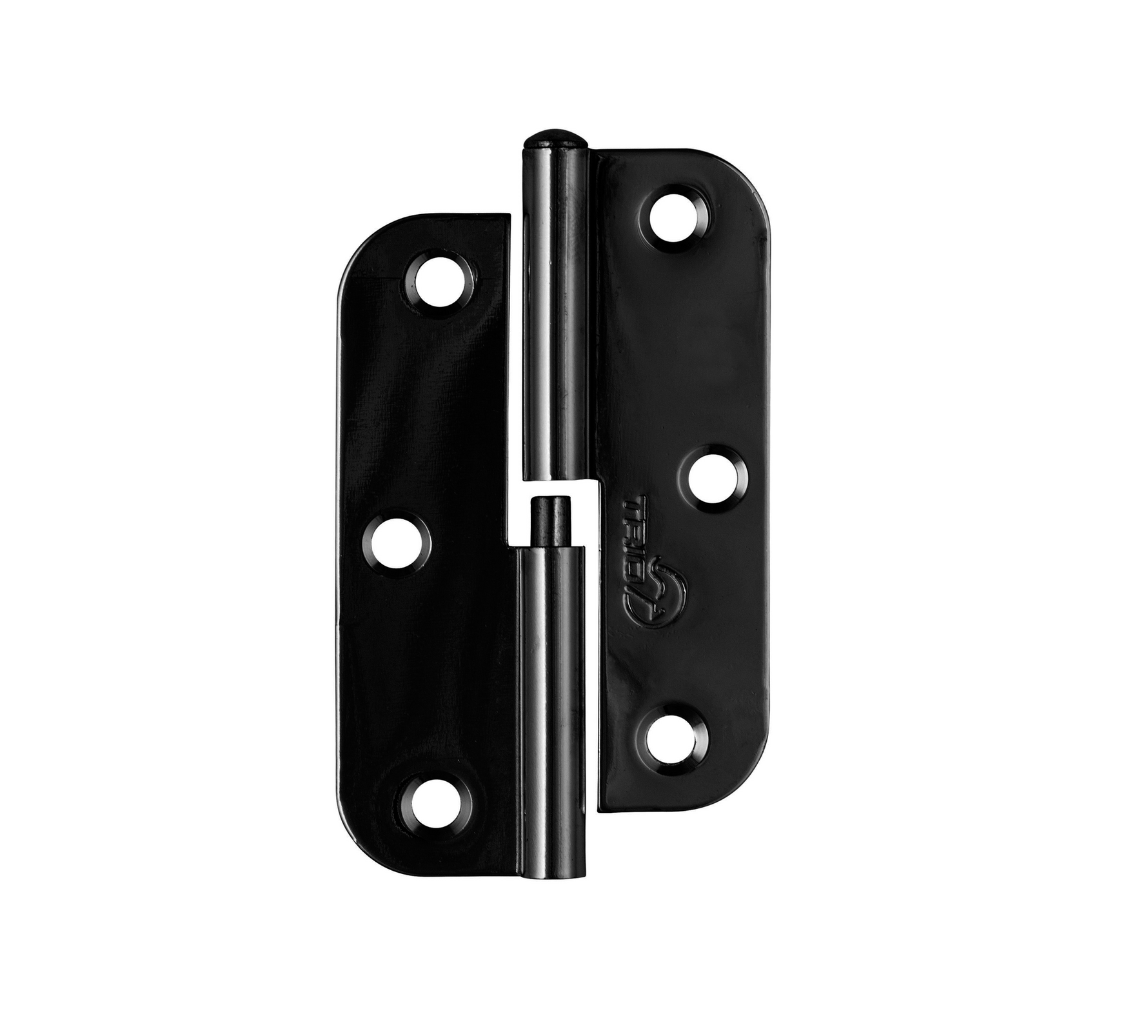 Trio Australia Butt Radius L/Off 89x58x1.6 Rh Bl bagged/screws PBTRB89LORHBL