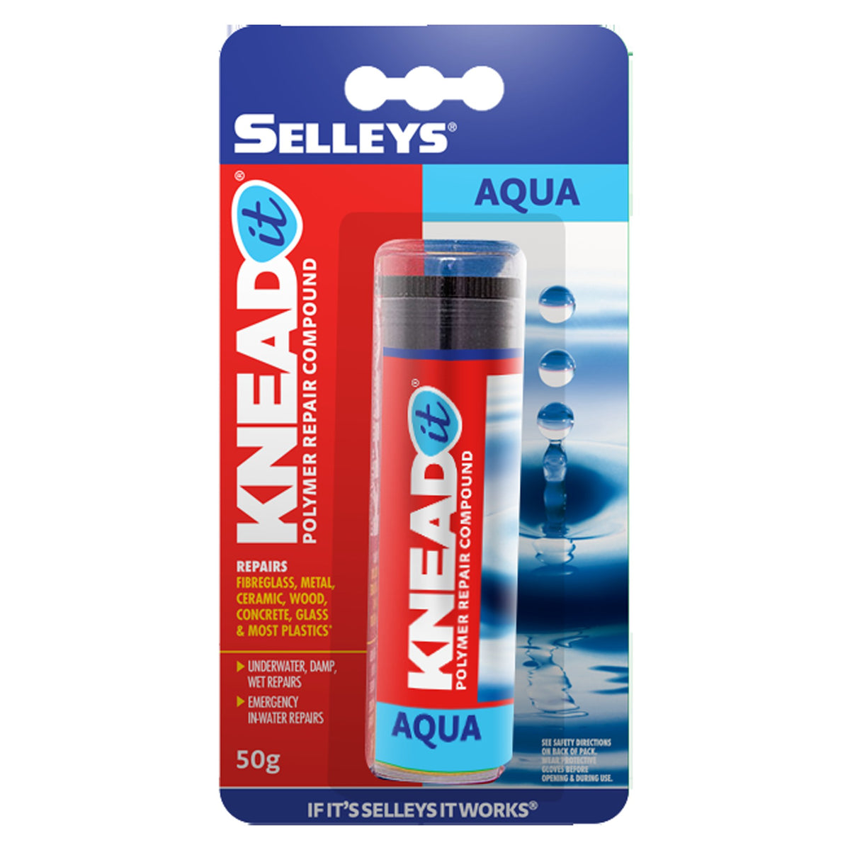 Selleys Knead It Aqua Blister Pack 50G 100061