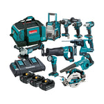 Makita 18V Brushless 10 Piece 3 x 5.0Ah Combo Kit DLX1059TX1