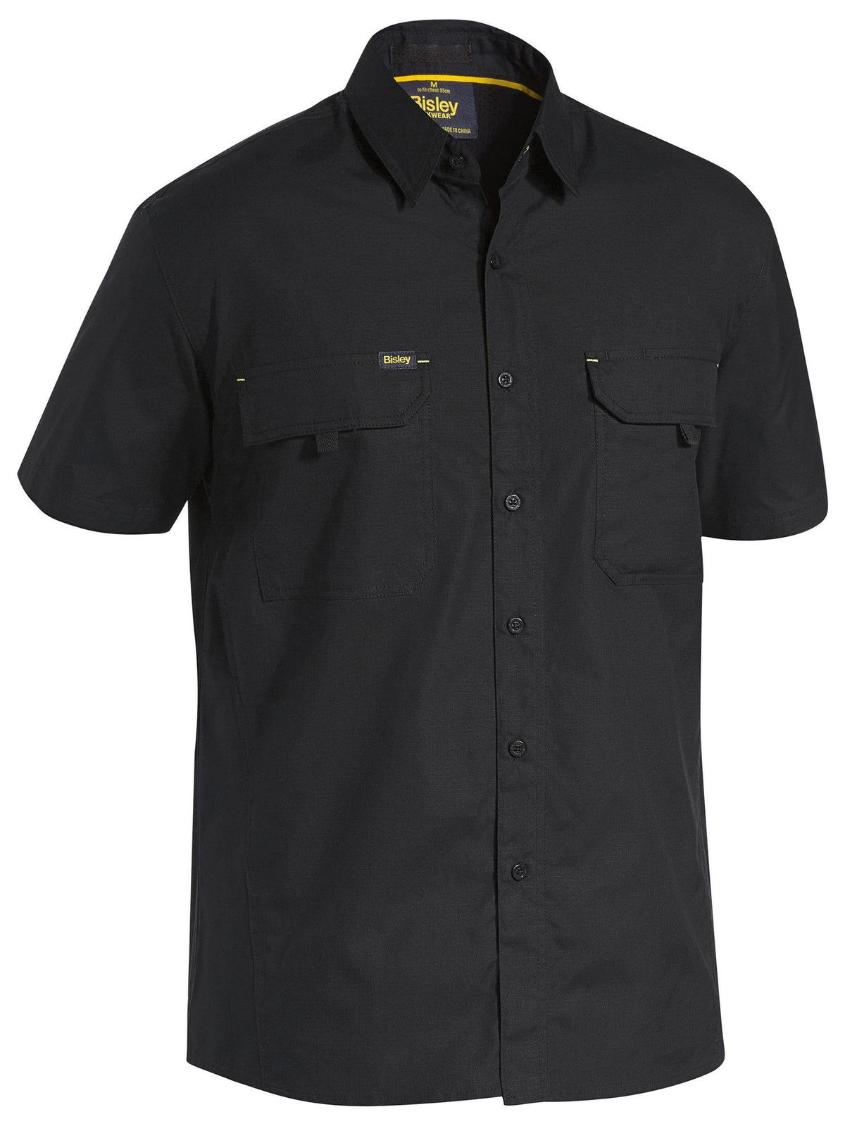 Bisley Workwear BS1414 Men's Black 2XL X Airflow™ Ripstop Shirt BS1414_BBLK2XL