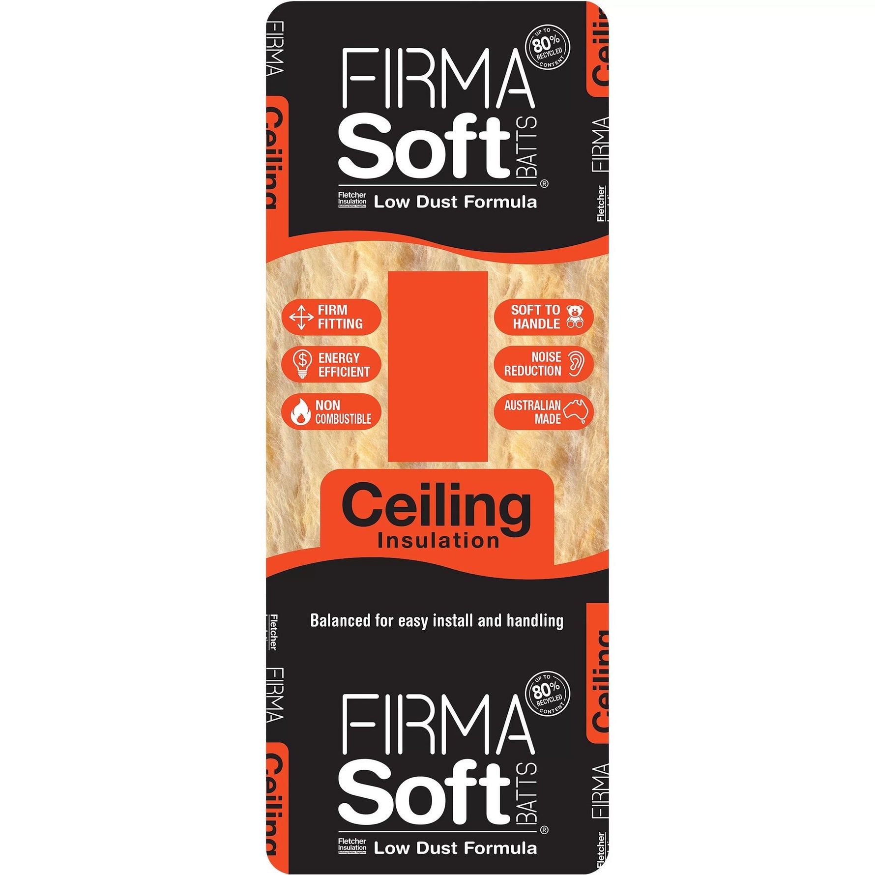 Fletcher Firmasoft R5.0 Ceiling Insulation Batt 1160 x 430 x 220mm - 8 Pack 4006083