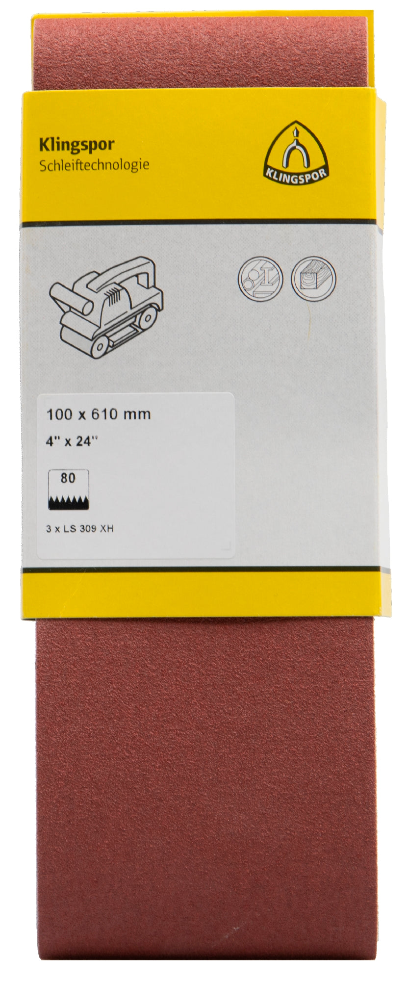 Klingspor 7084 LS 309 XH 100mm x 610mm 120 grit woodworking belt
