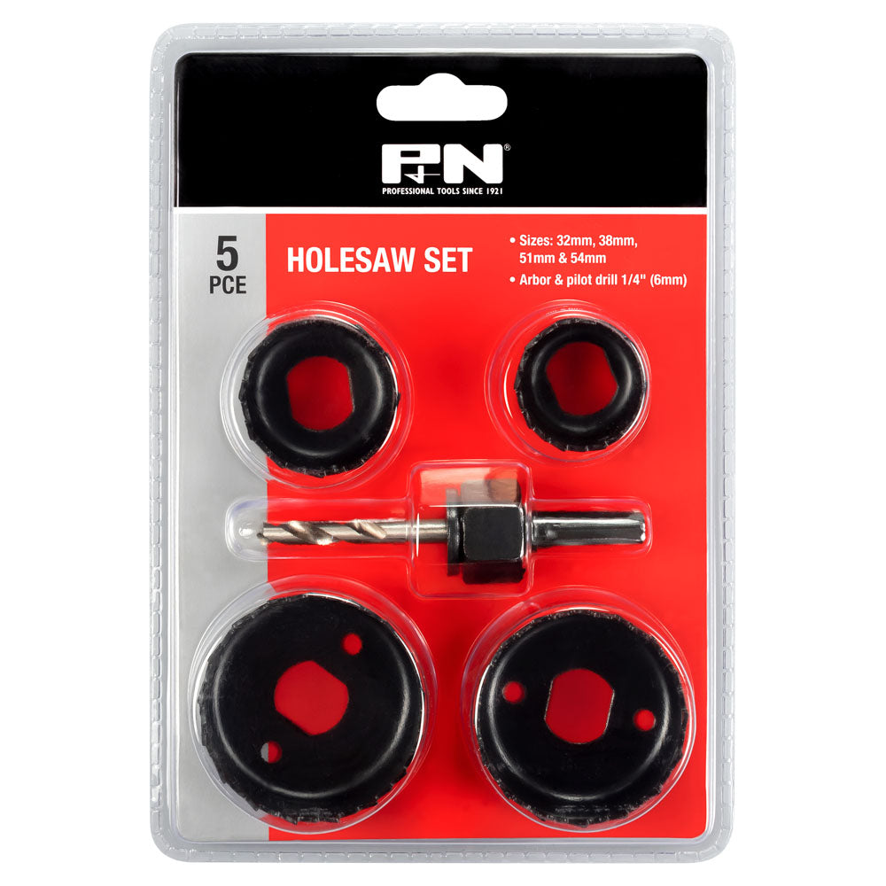 P&N Holesaw Carbon Steel Set 32-54Mm 5Pc P&N 166044659