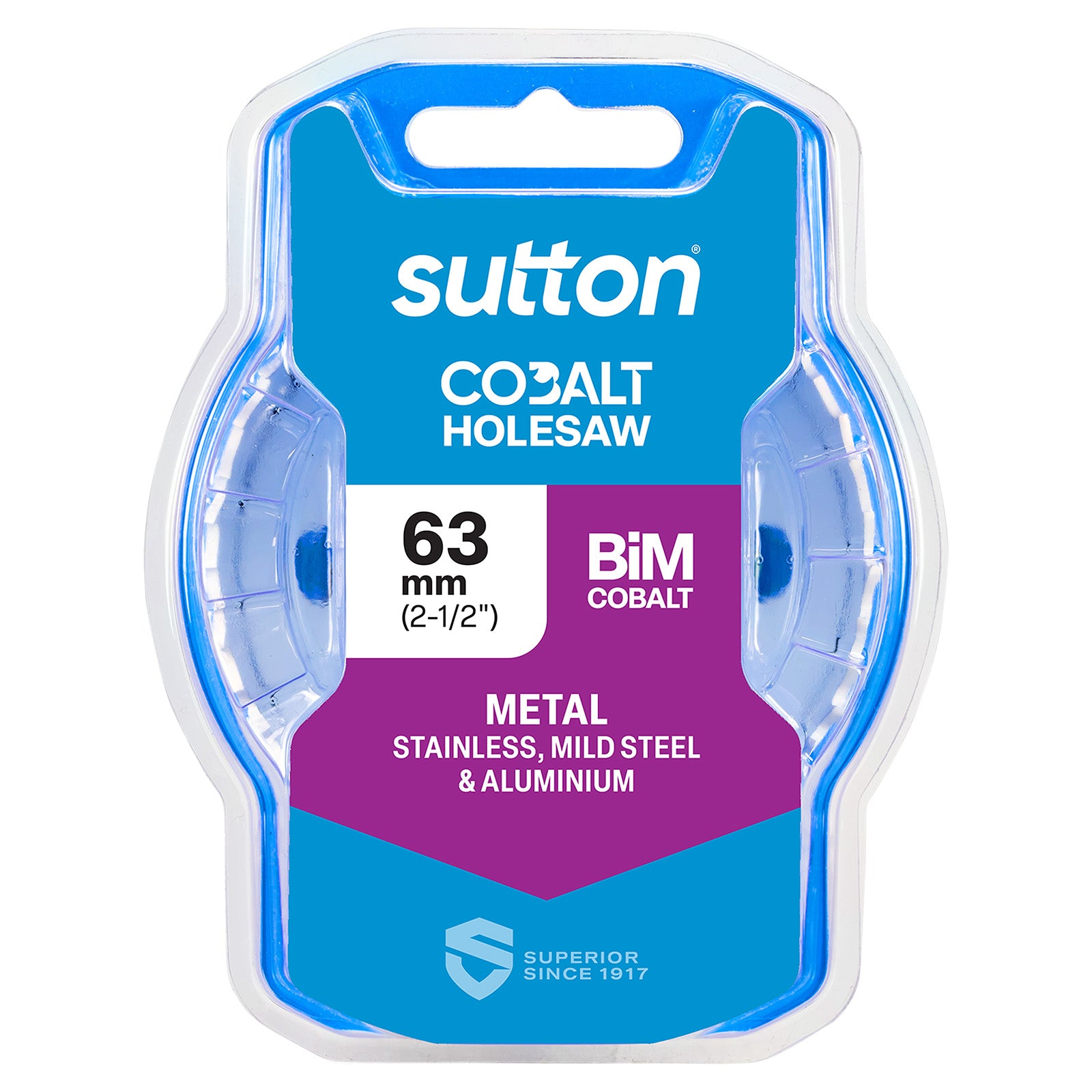 Sutton Tools Holesaw Bi-Metal Cobalt Hd-Cobalt Hangpack 63Mm H1250630