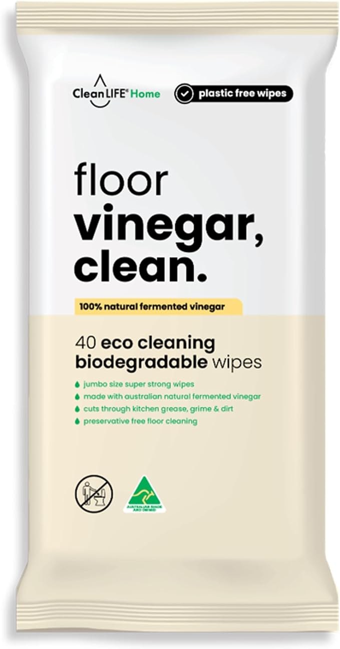 Clife Vinegar Floor Wipe 40PK CLS00104