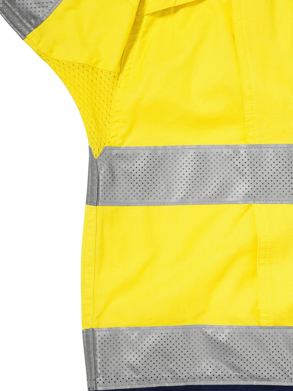 Bisley Workwear BS6415T Men's Yellow/Navy 5XL X Airflow™ Taped Hi Vis Ripstop Shirt BS6415T_TT015XL