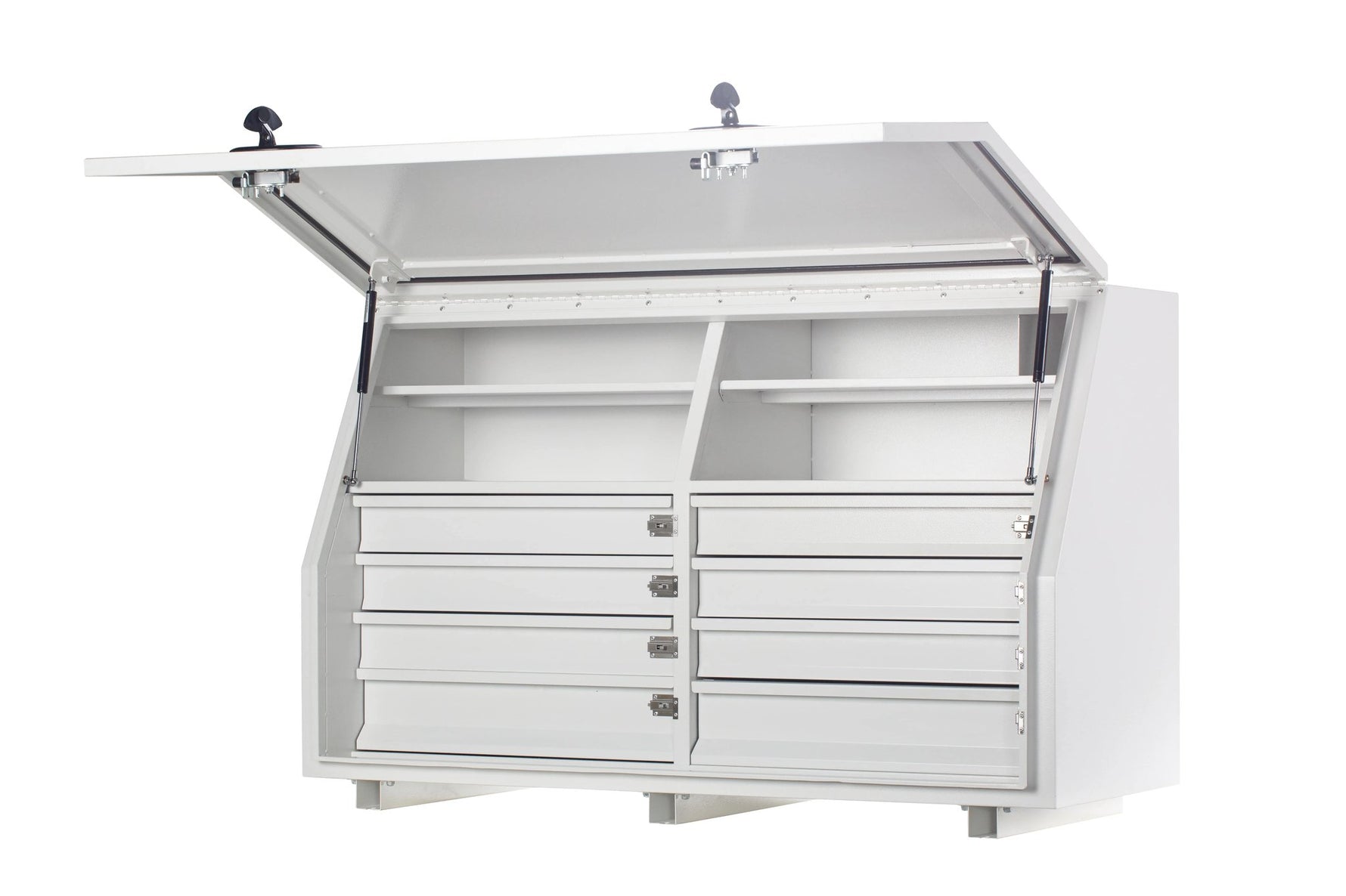 KA Boxes 8 Drawers (4 Side by Side) 4 Shelves - White KA1360D8