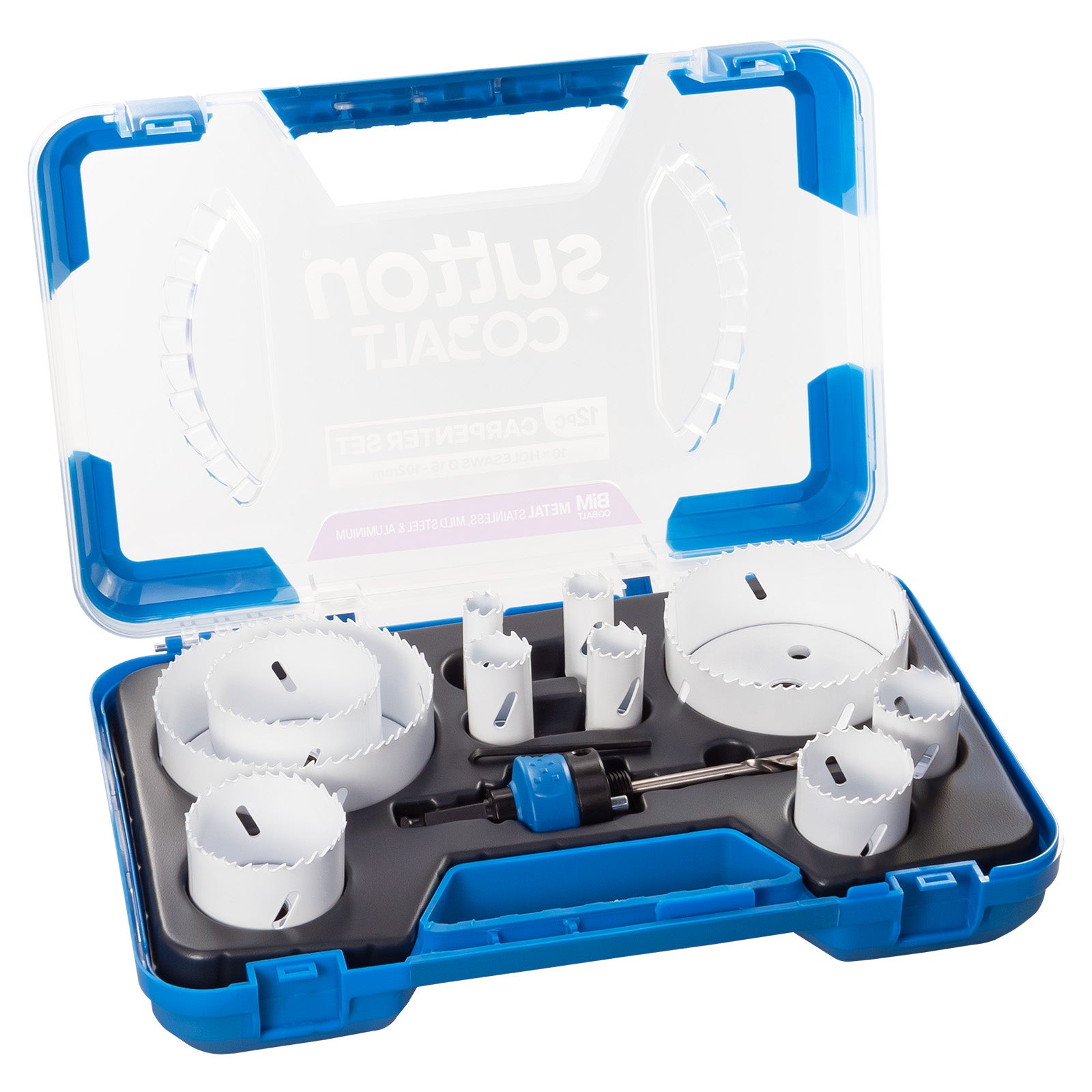 Sutton Tools Holesaw Bi-Metal Cobalt Carpenter Set 16-102Mm 12Pc H125SC12A
