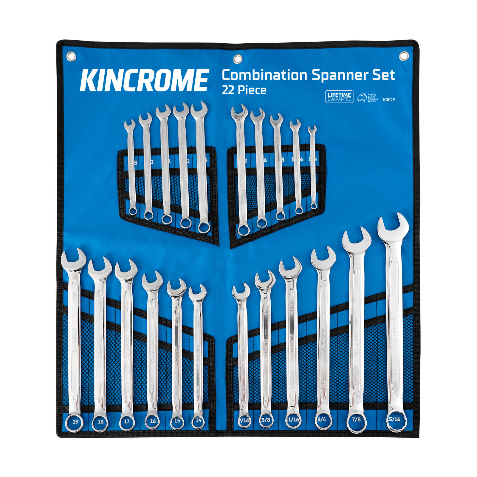 Kincrome 22P Comb Span Set Met/Imp (Mp) K3029