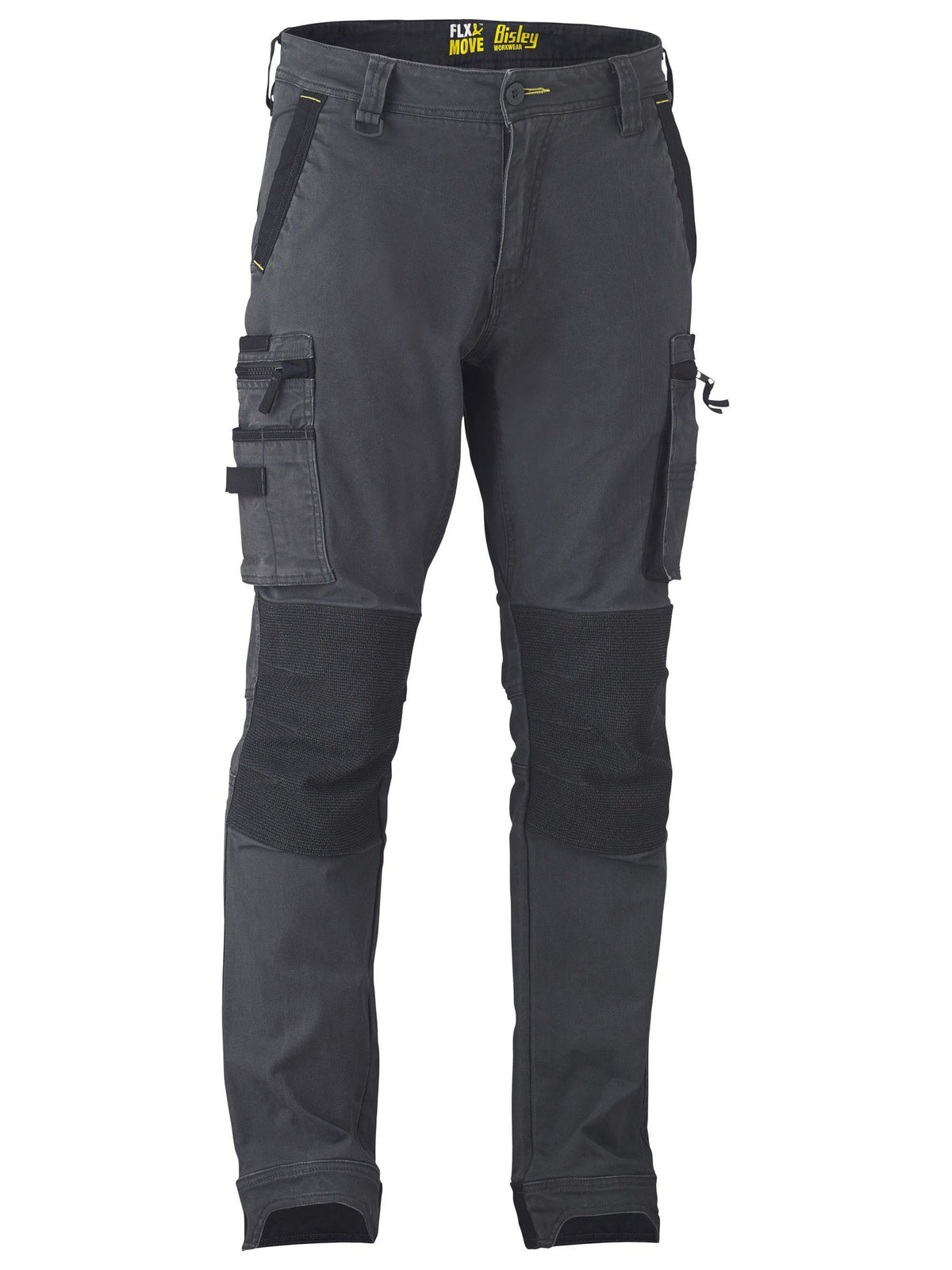 Bisley Workwear BPC6330 Men's Charcoal 117 Flx & Move™ Stretch Utility Zip Cargo Pants BPC6330_BCCGS17